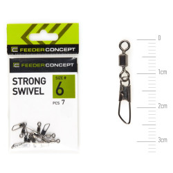 Вертлюги с застежкой Feeder Concept Strong Swivel № 6