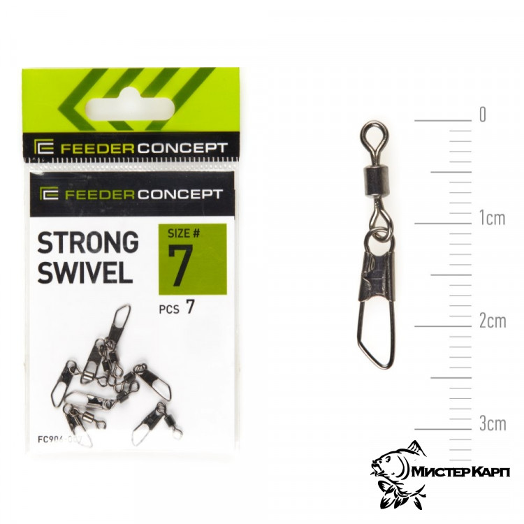 Вертлюги с застежкой Feeder Concept Strong Swivel № 7