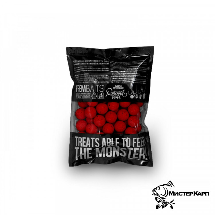 Тонущие бойлы FFEM High Attractive Boilies Cranberry N-Butyric (Клюква & Масляная кислота) 16 мм 400 гр