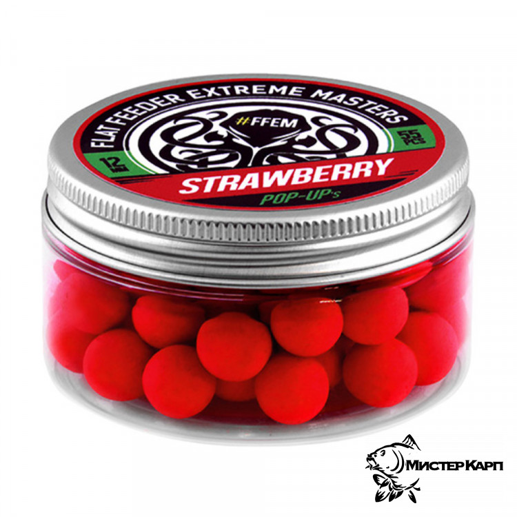 Плавающие бойлы FFEM Pop-Up Strawberry (Клубника) 12 мм