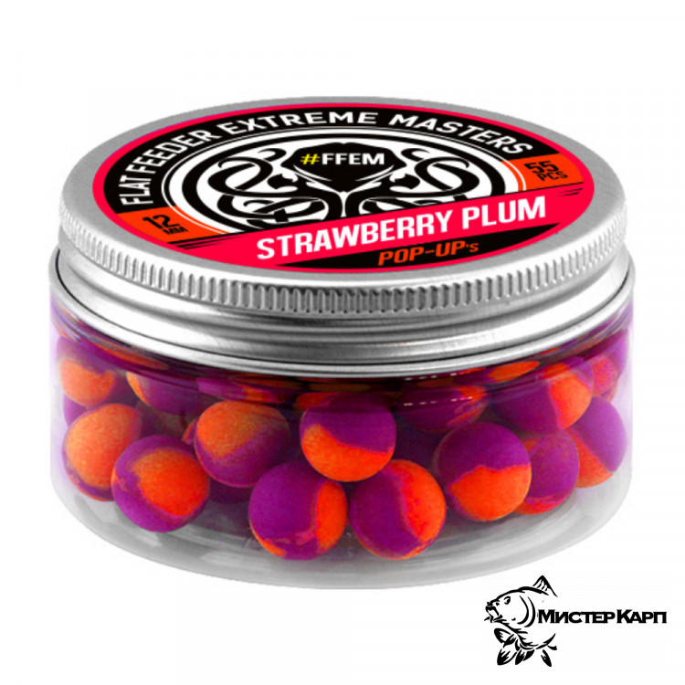 Плавающие бойлы FFEM Pop-Up Strawberry Plum (Клубника & Слива) 12 мм