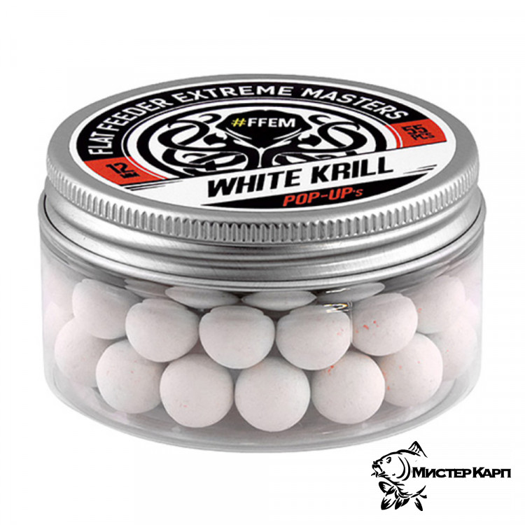 Плавающие бойлы FFEM Pop-Up White Krill (Криль) 12 мм