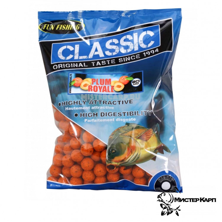 Тонущие бойлы Fun Fishing Classic Plum Royale (Королевская Слива) 2 кг