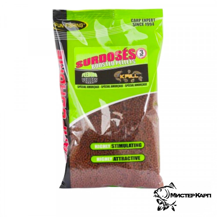 Пеллетс мягкий Fun Fishing Pellets SM Amorcage Krill (Криль) 3 мм 700 гр