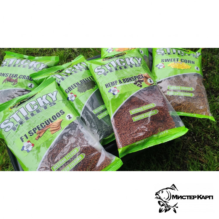 Пеллетс Fun Fishing Sticky Pellets Sweet Corn (Сладкая Кукуруза) 2 мм 700 гр