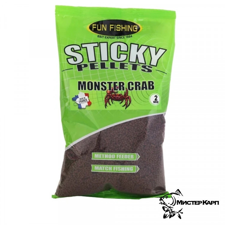 Пеллетс Fun Fishing Sticky Pellets Monster Crab (Монстр Краб) 2 мм 700 гр