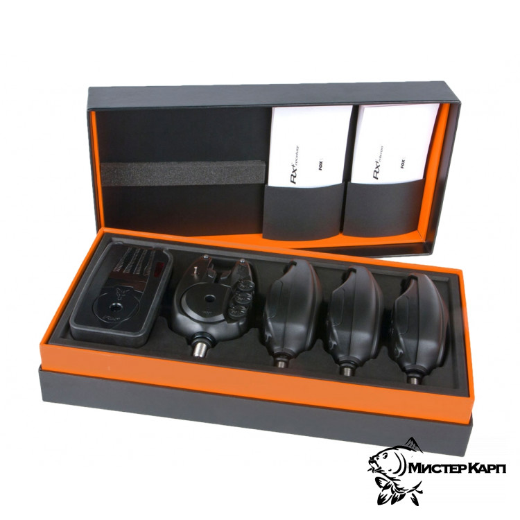 Набор сигнализаторов 4+1 FOX Micron RX+ 4 Rod Presentation Set с пейджером