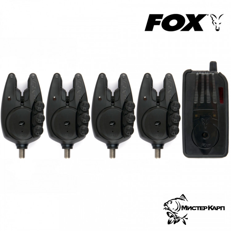 Набор сигнализаторов 4+1 FOX Micron RX+ 4 Rod Presentation Set с пейджером