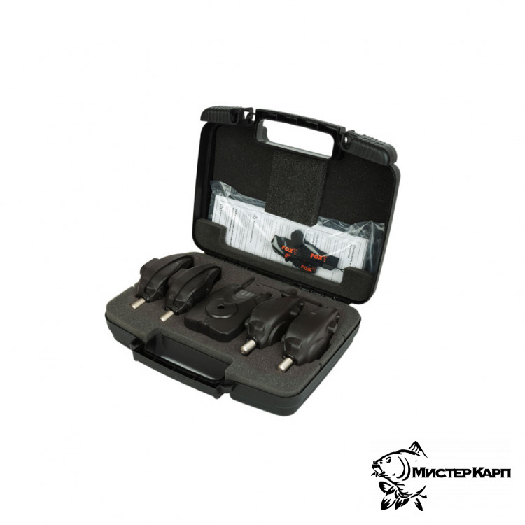Набор сигнализаторов 4+1 FOX Micron MX+ 4 Rod Presentation Set с пейджером