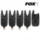 Набор сигнализаторов 4+1 FOX Mini Micron X 4 Rod Presentation Set с пейджером